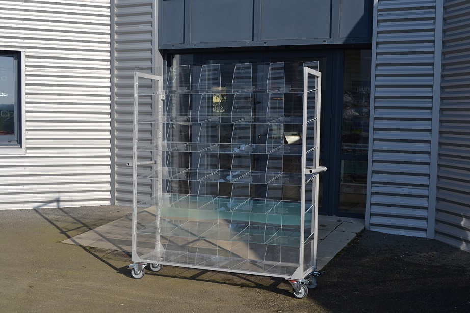 2MTC30030 - Chariot à bacs en plexiglass