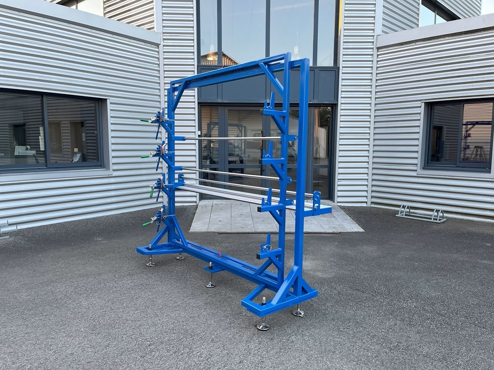 2SB0024 - Chariot pour stocker et transporter des rouleaux de tissus