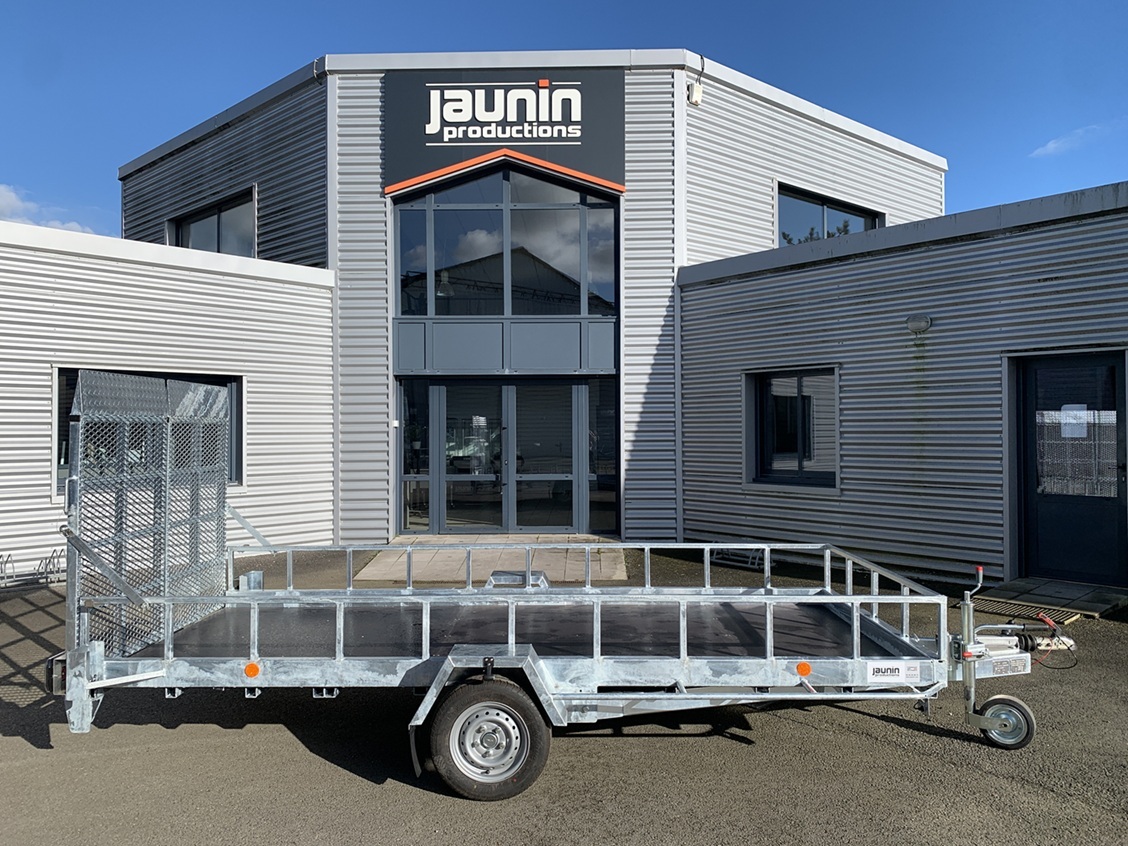 4PLASR150019 - Remorque plateau mono-essieu basculante