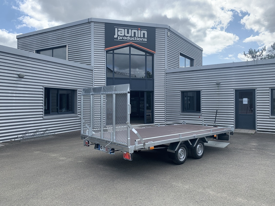 4PLASR170018 - Remorque plateau basculante roues dessous