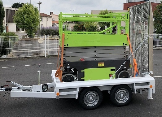 4PLASR180010 - Remorque porte-engin pour le transport de nacelle