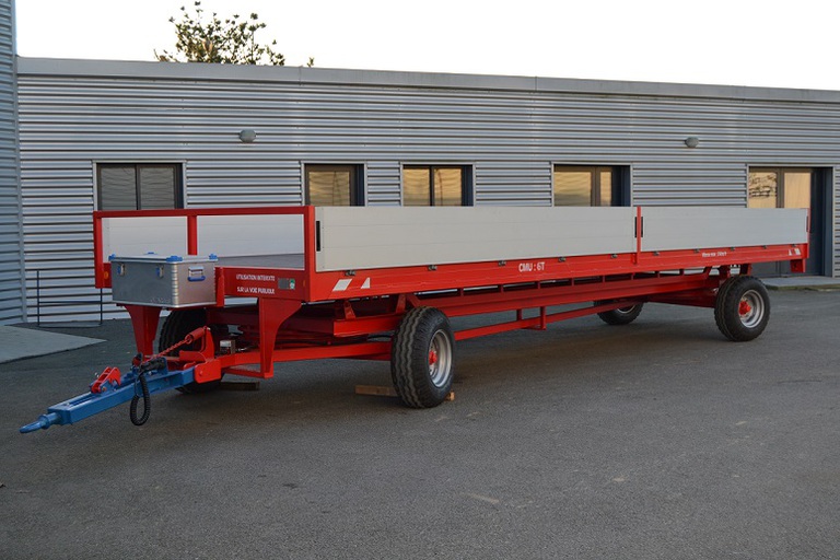 5RICB0030 - Remorque industrielle 6 tonnes avec ridelles en aluminium