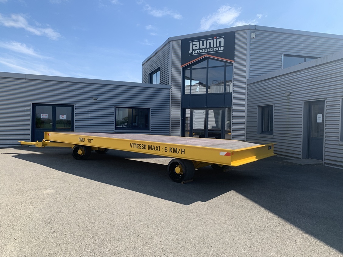 5RIFOC0052 - Remorque industrielle 18 tonnes sans ranchets