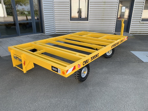 5RICB0072 - Remorque industrielle 3 tonnes sur couronnes à billes